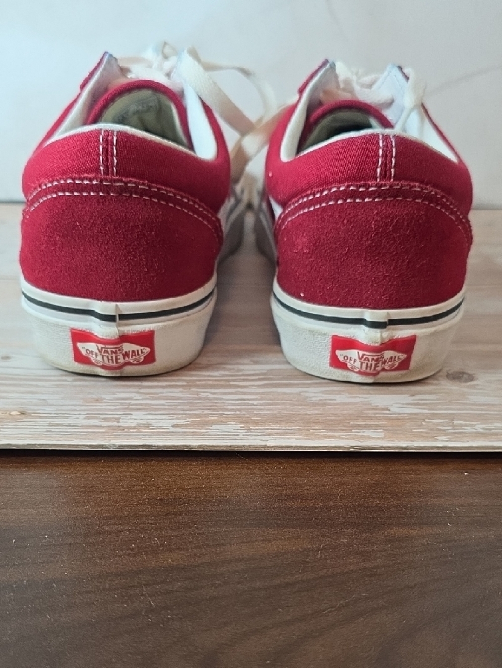 Vans Burgandy and White Old Skool Sneakers Mens 6.5 - Picture 4 of 6